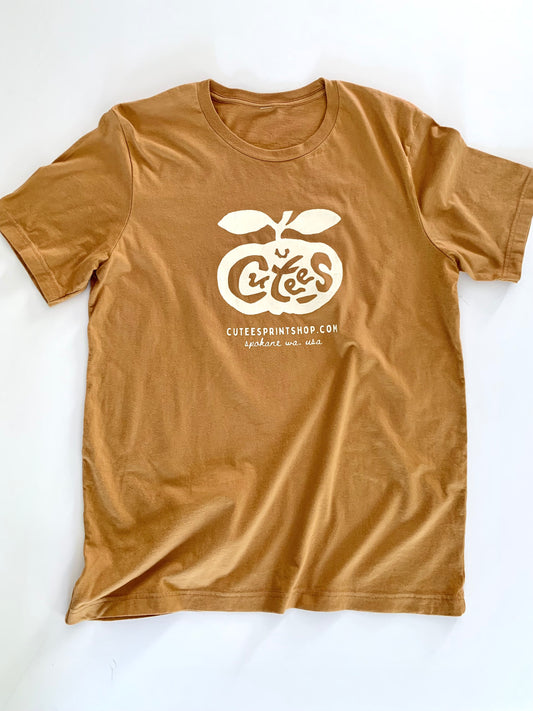Cutees Original Logo Tee in Toast, Every-body Fit