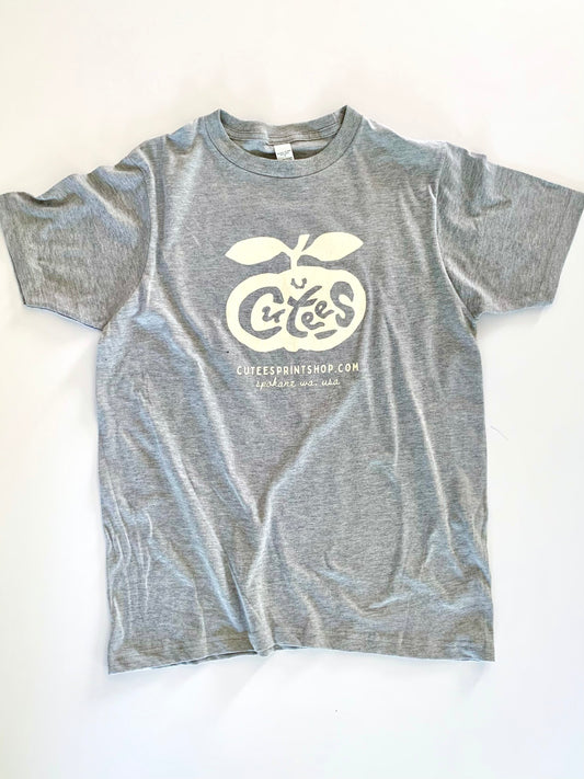 Cutees Original Logo Tee in Grey Heather, Classic Fit