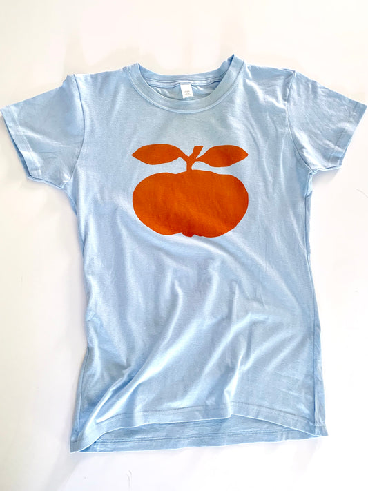 Cutees Fruit Light Blue Logo Tee, Cute Fit