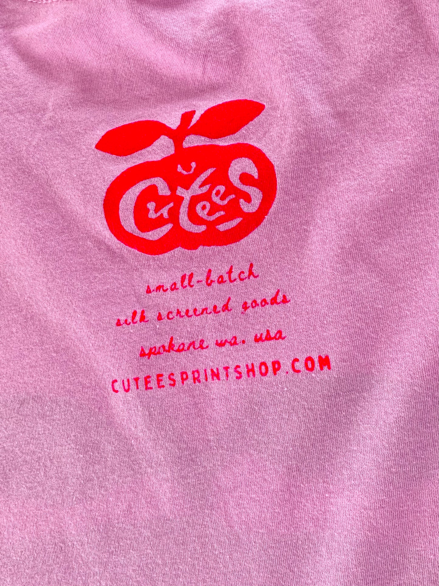 Cutees Fruit Pink Logo Tee, Every-body Fit