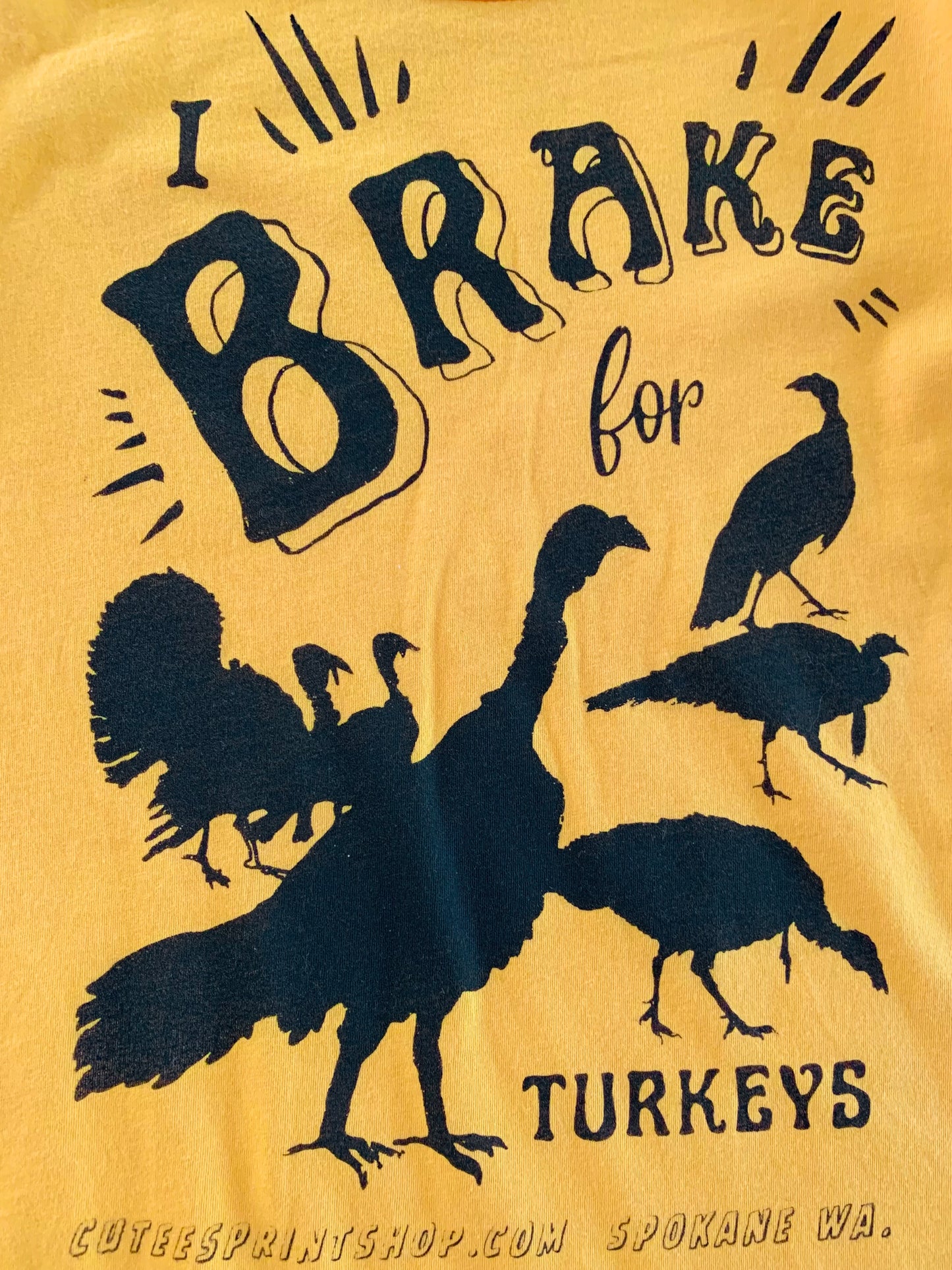 "I Brake For Turkeys" Every-body Fit